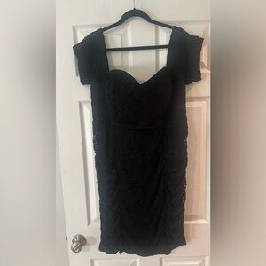 Women’s  TORRID Black Lace Whimsigoth Party Cocktail Off The Shoulder Dress 22.